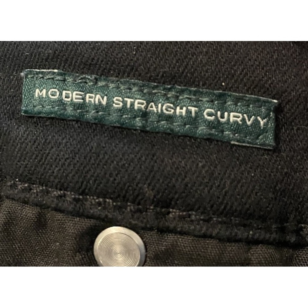 Lauren Ralph Lauren Womens 16W Black Stretch Modern Straight Curvy High Rise - Picture 6 of 6